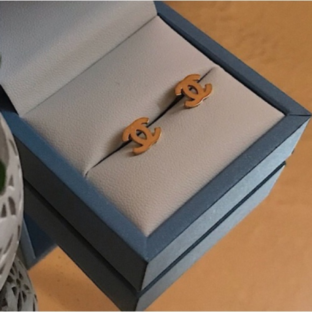 14K GOLD FILLED CHANEL DOUBLE C’S EARRINGS